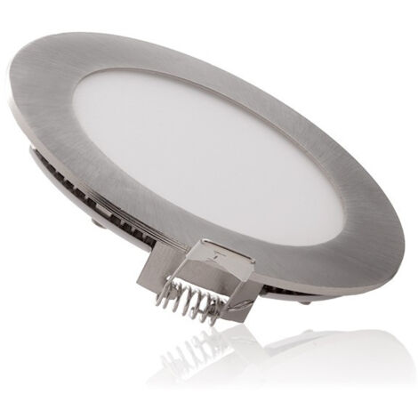 Plaque LED 9W 900Lm PF 0.99 Nickel satiné 230V AC
