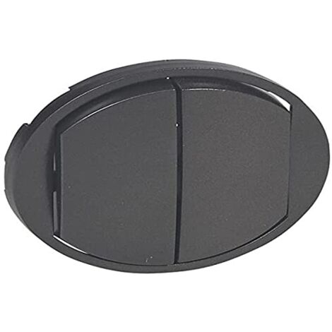 Legrand – Enjoliveur interrupteur double graphite pour installation intérieure – Compatible mécanismes Soft 10AX – 67902
