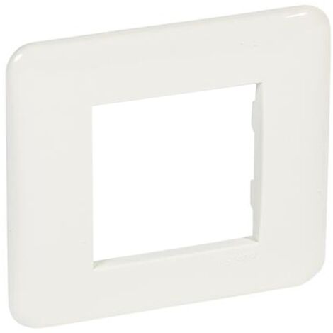 Plaque Legrand Série Cross 2 Places Blanc 680531