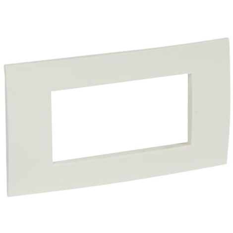 Plaque Legrand Vela carrée blanc brillant 4 modules 685642
