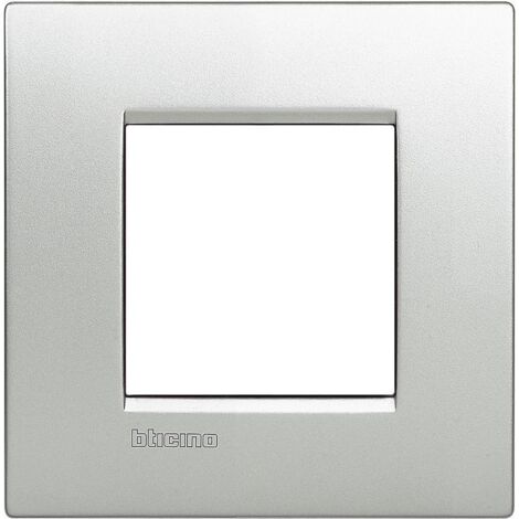 Plaque Livinglight Air Metal monochrome 2 modules Tech BTICINO BTLNE4802TE