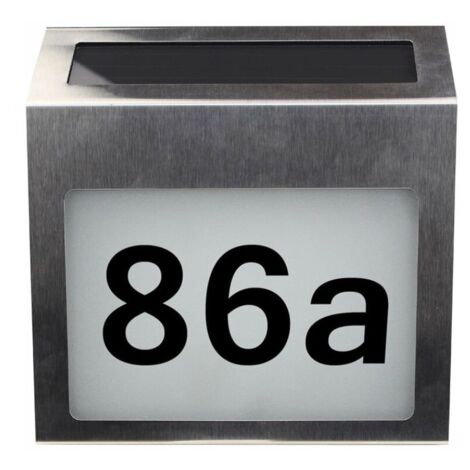 Plaque Lumineuse Led En Metal Avec Numero De Maison Et Capteur De Lumiere