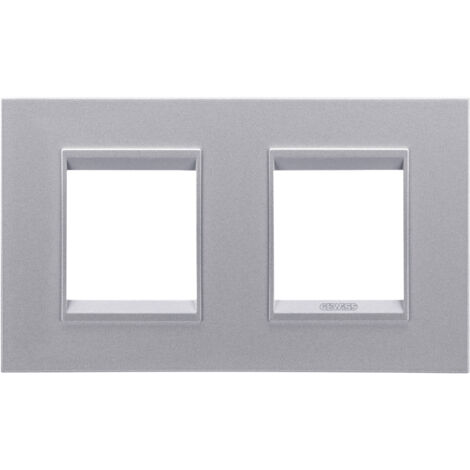 PLAQUE LUX 2+2P H TITANE GEWISS GW16223YT