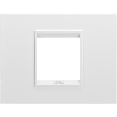 PLAQUE LUX 2P BLANC MONOCHROME GEWISS GW16202YB