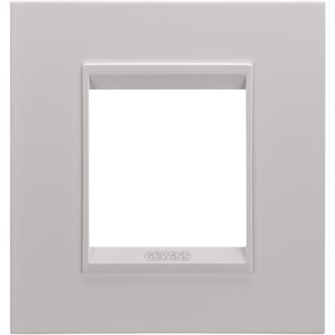 PLAQUE LUX 2P MÉTAL BEIGE NATUREL GEWISS GW16222XL