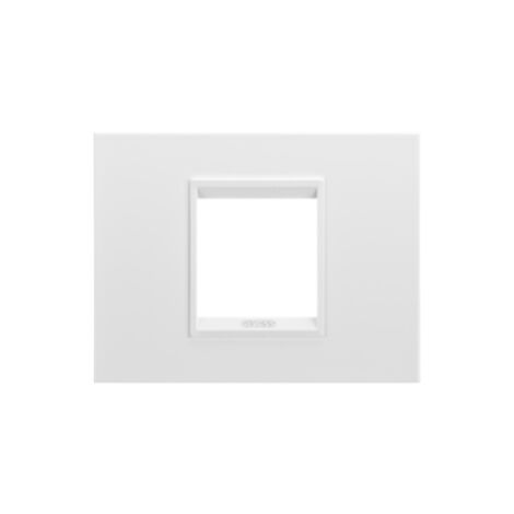 PLAQUE LUX 2P METAL BLANC SATIN.MONOCHR GEWISS GW16202XW