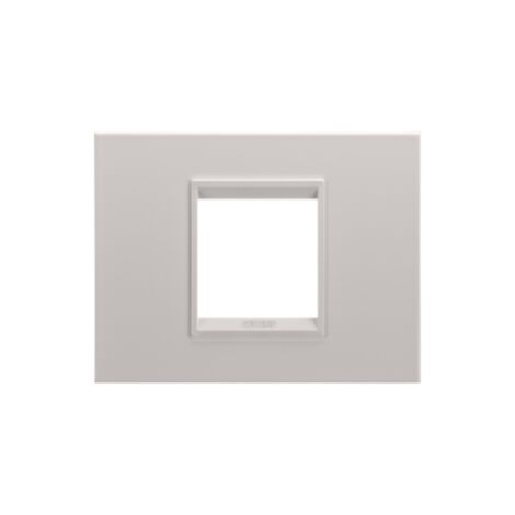 PLAQUE LUX 2P METAL NAT.BEIGE SAT.MONOCH GEWISS GW16202XL