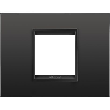 PLAQUE LUX 2P METAL NOIR SATIN MONOCH GEWISS GW16202XM