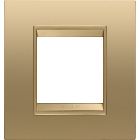 PLAQUE LUX 2P MÉTAL OR GEWISS GW16222XG