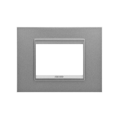 PLAQUE LUX 3P METAL ALU.SATI.MONOCHROM GEWISS GW16203XA