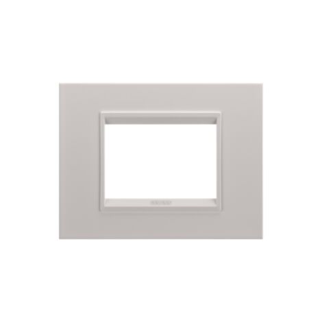 PLAQUE LUX 3P METAL BLANC SATIN.MONOCHR GEWISS GW16203XW