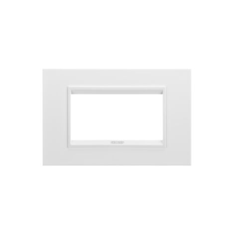 PLAQUE LUX 4P METAL BLANC SATIN.MONOCHR GEWISS GW16204XW