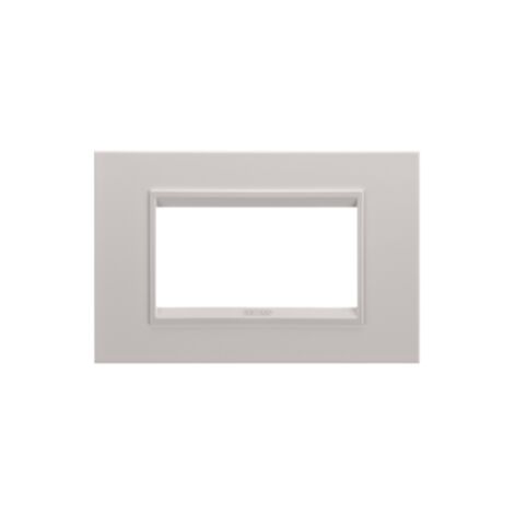 PLAQUE LUX 4P METAL NAT.BEIGE SAT.MONOCH GEWISS GW16204XL