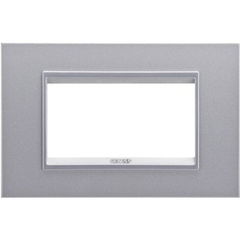 PLAQUE LUX 4P TITANE MONOCHROME GEWISS GW16204YT