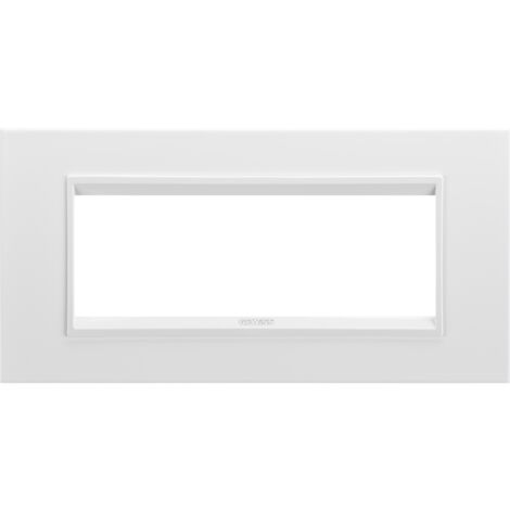 PLAQUE LUX 6P BLANC MONOCHROME GEWISS GW16206YB