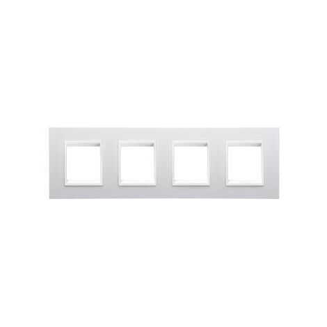 PLAQUE LUX INT. 2+2+2+2P H.MONOCHROME BL GEWISS GW16228YB