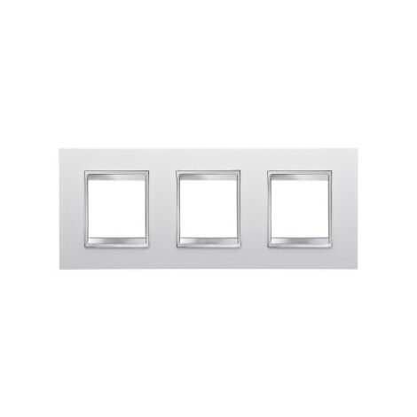 PLAQUE LUX INT. 2+2+2P H BLANC CRÈME GEWISS GW16226TB
