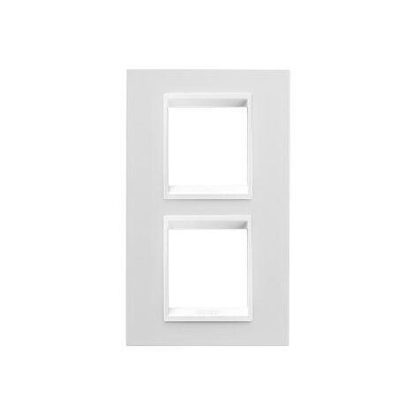 PLAQUE LUX INT. 2+2P V.MONOCHROME BLANC GEWISS GW16224YB