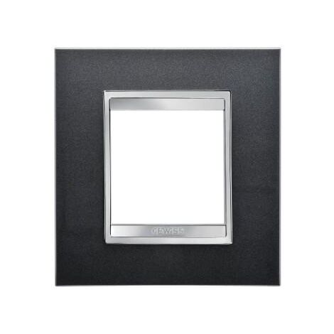 PLAQUE LUX INT. 2P ARDOISE GEWISS GW16222VA