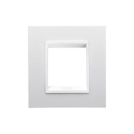 PLAQUE LUX INT. 2P MONOCHOME BLANC GEWISS GW16222YB