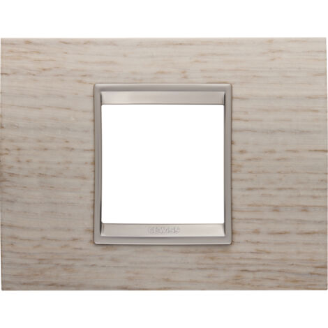 PLAQUE LUX RECT. 2P BOIS CHÊNE CLAIR GEWISS GW16202WK