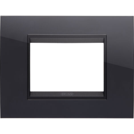 PLAQUE LUX RECT. 3P NOIR TONER LAVY GEWISS GW16203YN