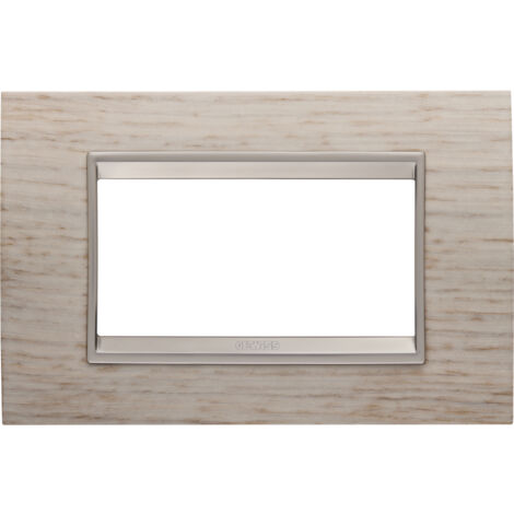 PLAQUE LUX RECT. 4P BOIS CHÊNE CLAIR GEWISS GW16204WK
