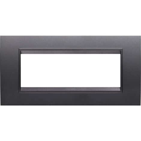 PLAQUE LUX RECT. 6P ARDOISE ABSOLUE GEWISS GW16206YA