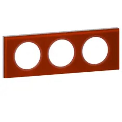 PLAQUE MATIERE 3 POSTES VERRE CARMIN CELIANE LEGRAND 069473