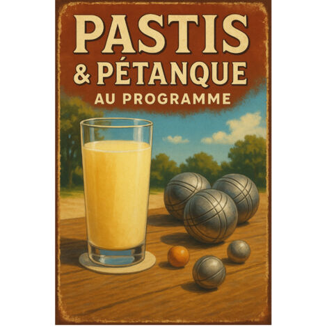 Plaque Murale Le Bon Pastis – 30x40 Cm – Décor Provençal, Tôle émaillée