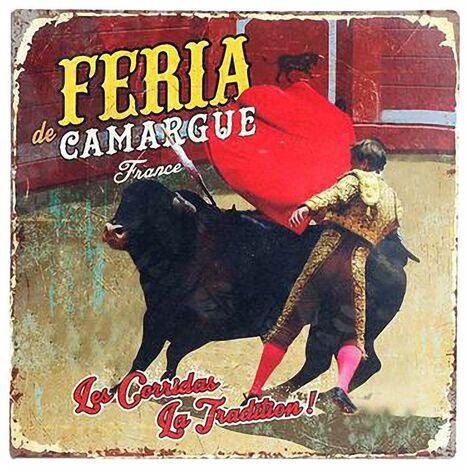 Plaque métallique à suspendre Feria 30 x 30 cm