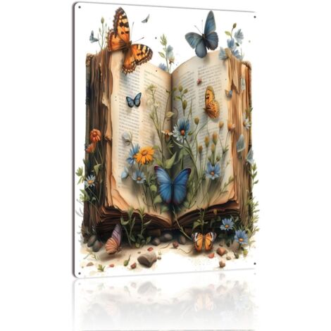 Plaque Métallique Décorative Vintage pour Jardin de Pommier, Chaleur Rustique et Beauté Naturelle 40x30 cm.