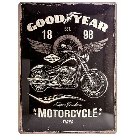 Plaque métallique Good Year Motorcycle