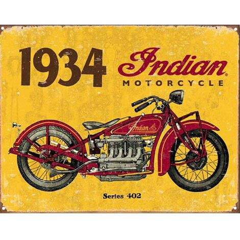 Plaque métallique Indian 40.5 x 31.5 cm