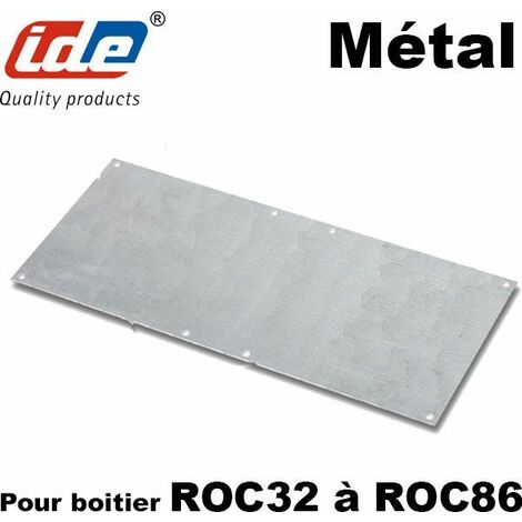 Plaque métallique pour BOITIER polyester ROC