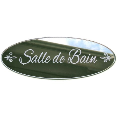 ADZIF.BIZ LE STICKER DE DECORATION Plaque Miroir Adhésive Salle de Bain. Plaque de Porte Salle de Bain, style Shabby