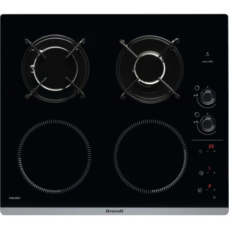 Plaque mixte BRANDT 58cm, BPI 6413 BM