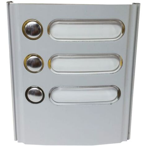 Plaque modules Elvox avec 3 boutons, gris série Plaque 8000 8003
