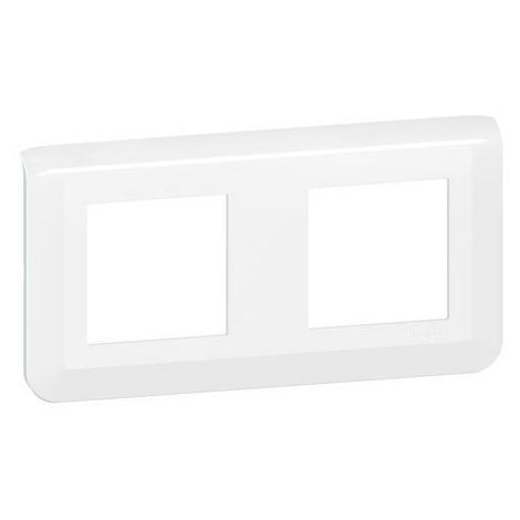 Plaque Mosaic - 2x2 modules - Montage horizontal - Blanc - Legrand