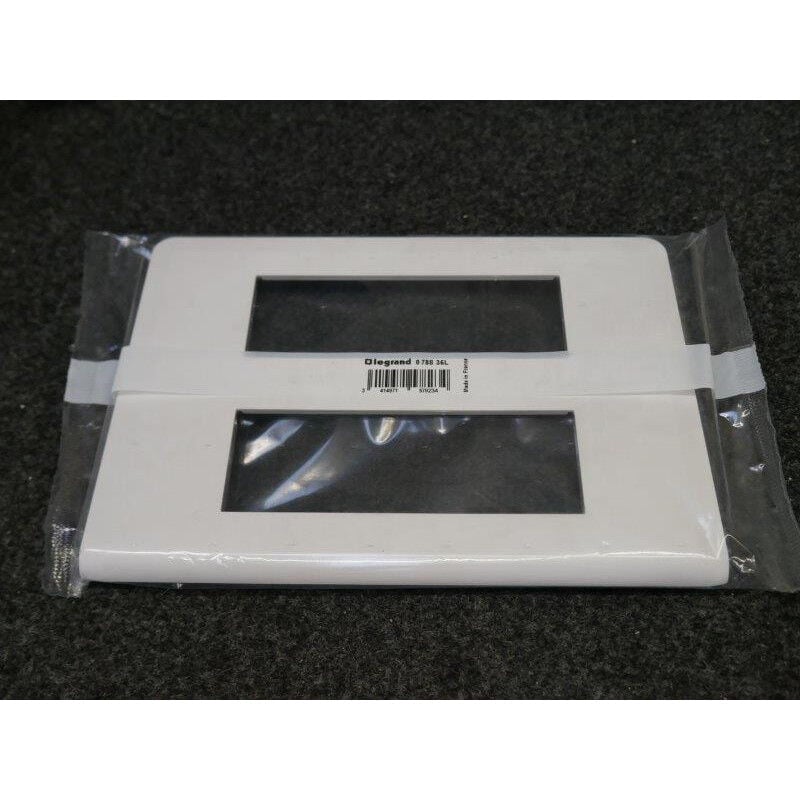 Legrand - Plaque de finition blanche 2 rangées de 6 modules pour appareillage série Mosaic