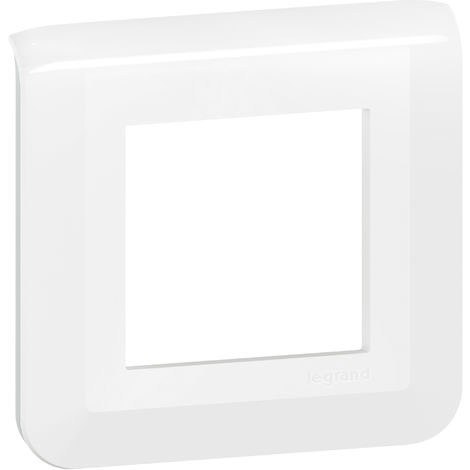 Plaque Mosaic pour 2 modules - Composable - Blanc - Legrand