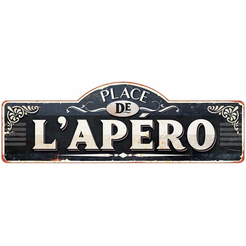 Plaque métallique apero 90 x 30 cm