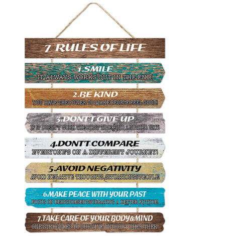 Plaque murale motivante en bois massif décor vintage avec citation positive 30x4 cm pour salon bureau maison cadeau inspiration