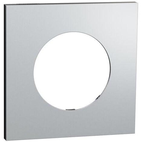 Plaque Odace Aluminium Métal support noir 1 poste (S913702)