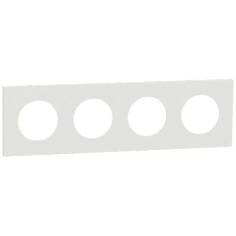 Plaque Odace Blanc craie 4 postes (S920708)