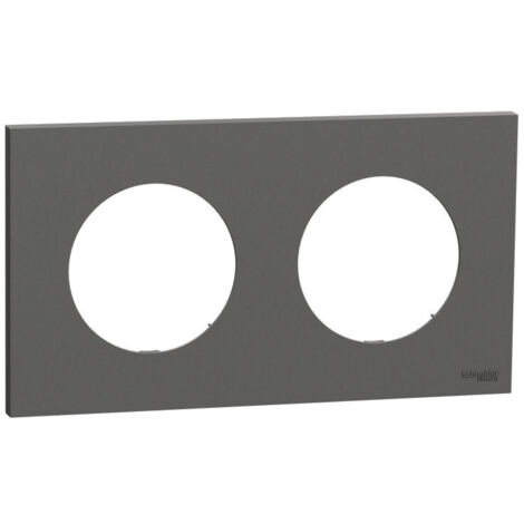 Plaque Odace Gris basalte 2 postes (S904704)