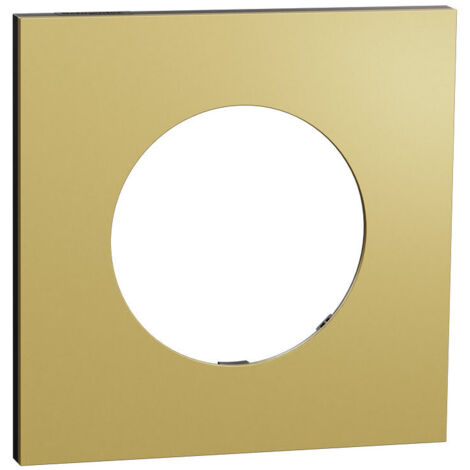 Plaque Odace Laiton Métal support noir 1 poste (S916702)
