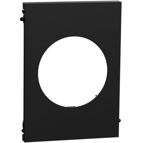 Plaque Odace Noir Onyx Architecte 1 poste centrale (S940801)