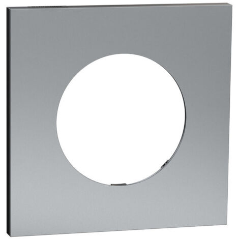 Plaque Odace Titane Métal support noir 1 poste (S915702)