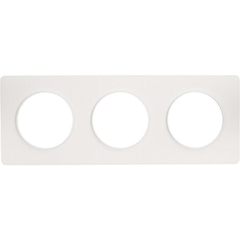 PLAQUE ODACE TOUCH SCHNEIDER 3 POSTES - BLANC S520806